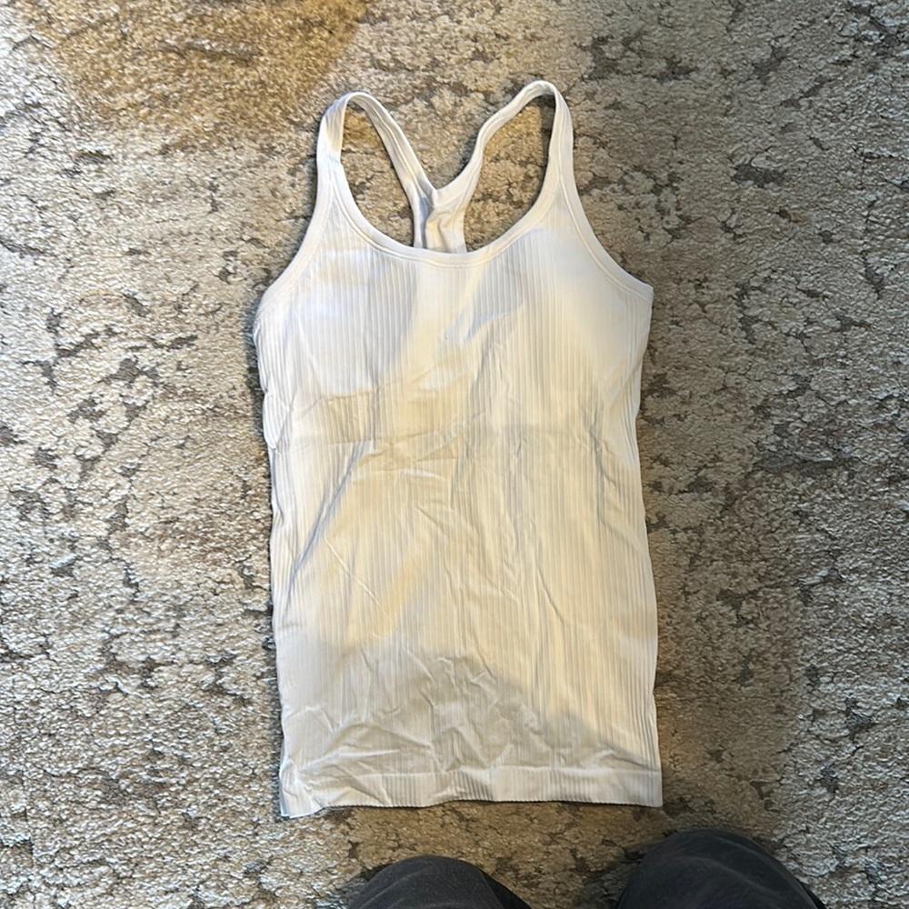 lululemon ribbed tank top built in bra